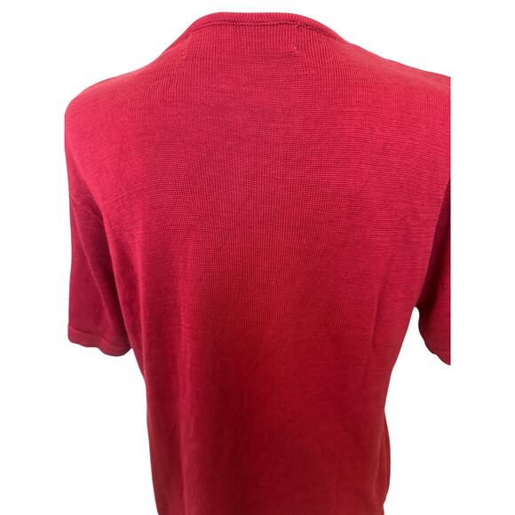 Vintage Chaus Petites 100% Silk Red Rounded Neck Pullover. M - Picture 7 of 9